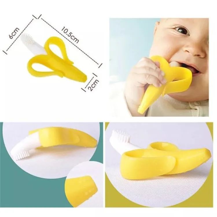 Baby Banana Teether Soothing Pain Relief Soft Baby Teething Toys