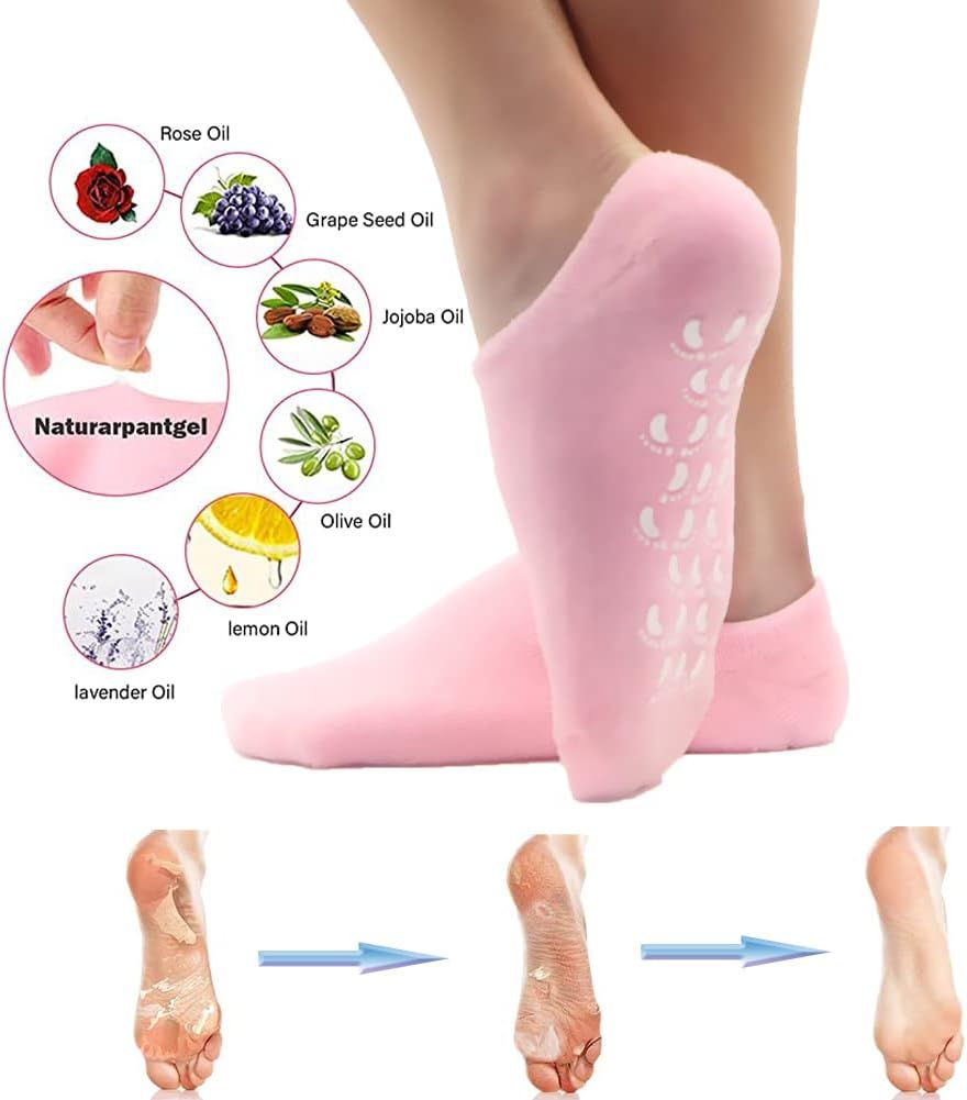 Short Moisturizing Socks WalTok Cotton Spa Gel Moisture Socks