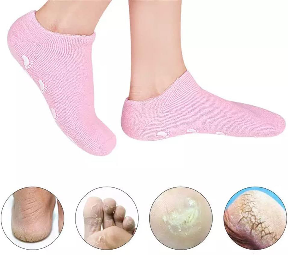 Short Moisturizing Socks WalTok Cotton Spa Gel Moisture Socks